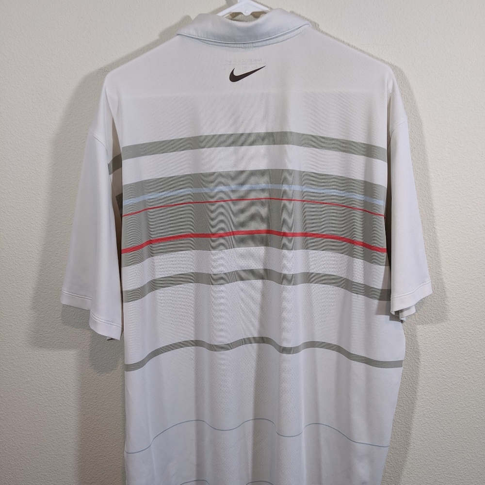 Men's Nike Golf Dri Fit Striped Shirt Size XL - Picture 3 of 7